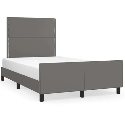 Immagine prodotto di vidaXL Struttura letto con testiera grigia 120x200 cm in Pelle finta