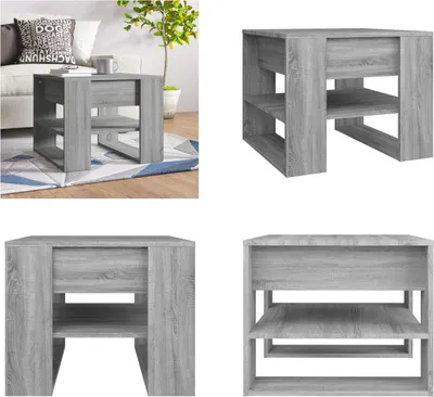 Produktbild von vidaXL Couchtisch Grau Sonoma 55,5x55x45 cm Holzwerkstoff - Couchtisch - Couchtische - Wohnzimmertisch - Sofatisch