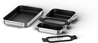 Produktbild von Bosch HEZ9FF040, Backset, Bosch, Backofen, Edelstahl, 3 Stück(e)