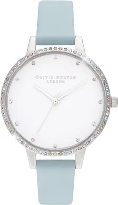 Produktbild von Olivia Burton OB16RB19 Damen-Armbanduhr, Edelstahl-Gehäuse, Leder-Armband