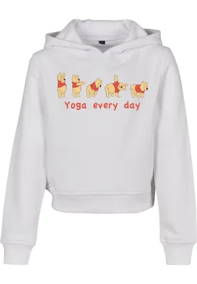Produktbild von Mister Tee Hoodie Kids Yoga Every Day Cropped Hoody White-110/116