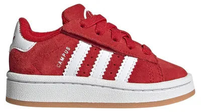 Image de adidas Campus 00s, modèle Comfort Closure Camp, couleur Better Scarlet et Cloud White (taille enfant - TD), pointure EU 23