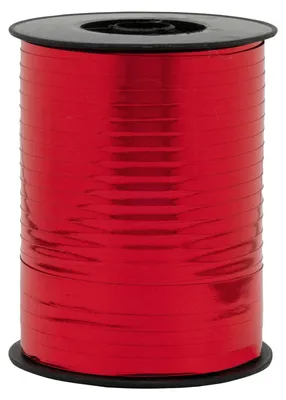 Produktbild von Geschenkband Polyband 10mm/250m Metallic  Rot
