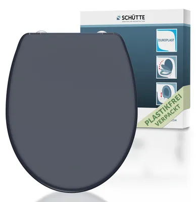 Produktbild von SCHÜTTE Duroplast WC-Sitz ANTHRAZIT, mit Absenkautomatik und Schnellverschluss
