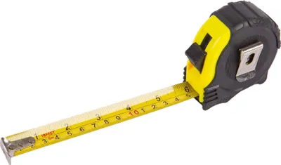 Produktbild von Blackspur einziehbares Doppelklingen-Maßband – 5 m x 19 mm – Gelb