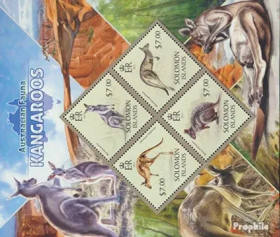 Produktbild von Briefmarken Salomoninseln 2013 Mi 2007-2010 Kleinbogen (kompl. Ausg.) postfrisch Kängurus