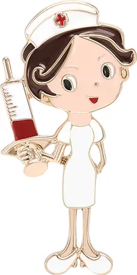 Produktbild von Krankenschwester-Brosche, Cartoon-Krankenschwester-Form, exquisit, farbecht, rostfrei, antioxidativ, glatt, für Mantel, Schal, Tasche, Hut, Dekoration, Brosche, Kleidungsnadel, Schmuck