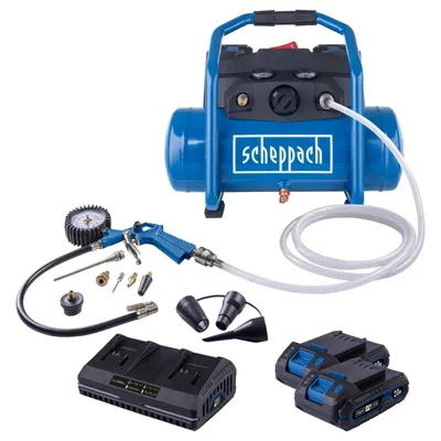 Image de Compresseur sans fil avec kit de démarrage 2 Ah + batterie 2 Ah C-ACT160/6-X - Kit 2.5 - SCHEPPACH
