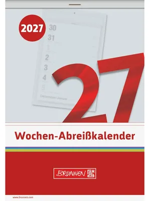 Produktbild von Wochenabreißkalender 10,5x14,6cm 2027 Packung mit 5 Stück