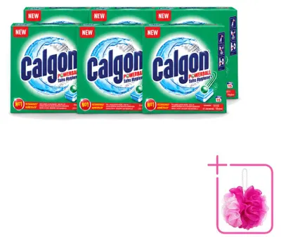 Obrázok produktu pre 6 tabliet na čistenie práčok Calgon – ochrana proti vodnému kameňu – úsporné balenie – 6 kusov