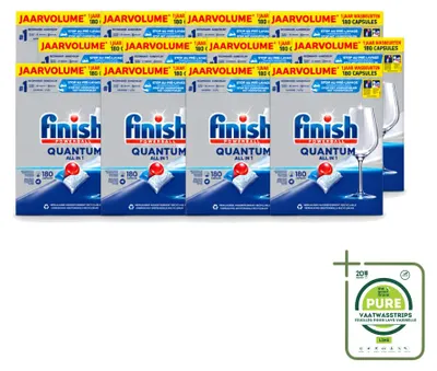 Produktbild von 12 x Finish Powerball Quantum All in 1 Geschirrspültabs - Großpackung - 12 Stücke