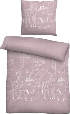 Produktbild von Biberna Kinder-Bettwäsche brombeer 1x 135x200 cm + 1x 80x80 cm