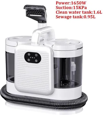 Image de Nettoyeur pour tapis et tissus d'ameublement - Nettoyeur vapeur/nettoyeur textile - 1650 W - Puissance d'aspiration de 15 kPa - Réservoir d'eau propre de 1,1 l - Lavage et aspiration - Eau chaude/froide - Prise européenne