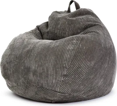 Produktbild von Green Bean® Indoor Sitzsack "Scoop" 90x110cm mit EPS Perlen Füllung - Cordstoff kuschelig, weich, waschbar - Anthrazit