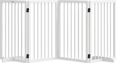 Produktbild von PawHut Absperrgitter Hund 206 x 76 cm Faltbar Türschutzgitter mit 2 Stützfüßen