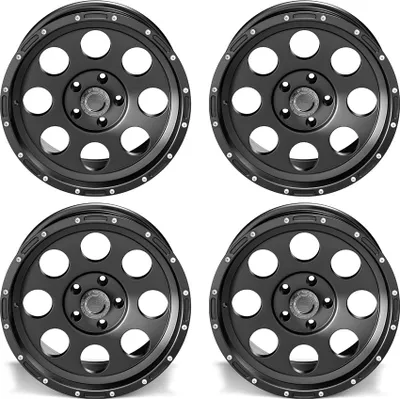 Obrázek produktu pro 4x ASP Alloys hliníkové ráfky, černé, 9x18 ET -16, s Jeep Wrangler JK 07-