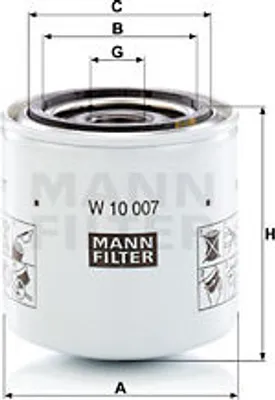 Obrázek produktu pro Originální pracovní hydraulický filtr MANN-FILTER W 10 007