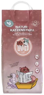 Produktbild von Lov&Ed Natur-Katzenstreu 10 Liter - hygienische Frische in der Katzentoilette