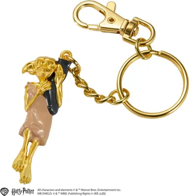 Zdjęcie produktu dla Metalowy brelok do kluczy Harry Potter Dobby w kolorze złotym 11 cm