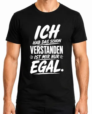 Productafbeelding van "Ik begrijp het, maar het maakt me niets," heren T-shirt, zwart, maat L