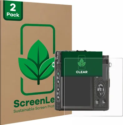 Produktbild von 2x ScreenLeaf Schutzfolie für Fujifilm X10 nachhaltiger Displayschutz Display Schutz Folie Klar Transparent