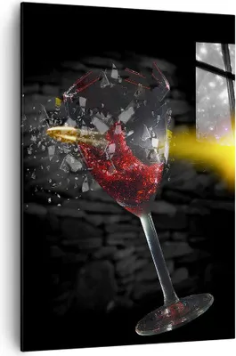 Produktbild von Bild auf Leinwand - Leinwandbild - Einteilig - Waffe Kugel Glas Rebe - 70x100cm - Wand Bild - Wanddeko - Wandbilder - Leinwanddruck - Wanddekoration - Leinwand bilder - Wandbild - PA70x100-0309