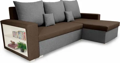 Produktbild von Ecksofa mit Schlaffunktion SAM1 - Cappuccino/Grau
