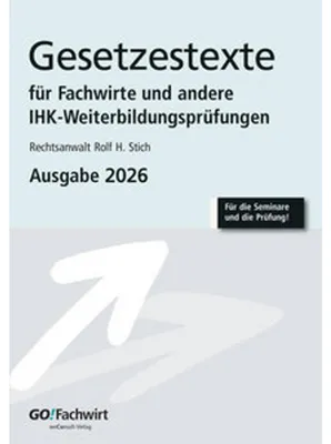 Immagine prodotto di Gesetzestexte für Fachwirte Ausgabe 2026