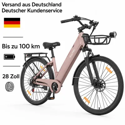 Produktbild von VELOPRO C1Pro Pedelec 28 Zoll E-Bike, 36V 18Ah Akku(80-100km), Shimano 7 Gang