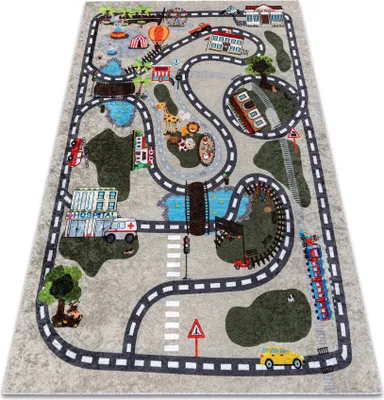 Produktbild von JUNIOR 51803.804 Stadt, Straßen für Kinder Anti-Rutsch - beige beige 160x220 cm