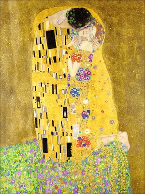 Produktbild von Leinwandbild Klimt Der Kuss 57x77 cm