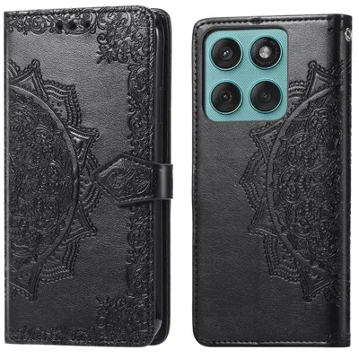 Productafbeelding van imoshion Mandala Bookcase voor de Motorola Moto G57 Power - Zwart