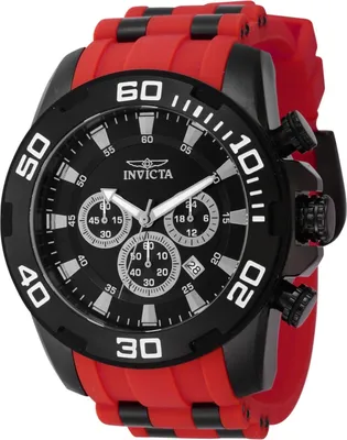 Obrázok produktu pre Invicta Pro Diver - SCUBA 44546 Pánske Hodinky - Quartz Hnací Mechanizmus - Nerezová Oceľ s Čiernym Ciferníkom - 50 mm
