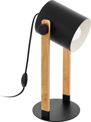 Produktbild von Eglo Tischleuchte Hornwood schwarz natur 42 x 21 x 18 cm E27