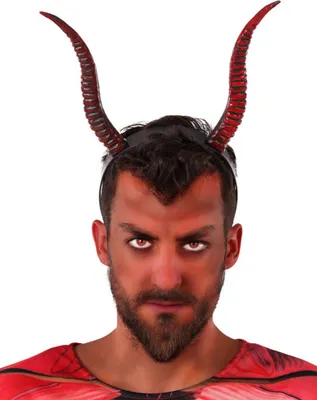 Produktbild von Teufel-Haarreif Teufelshörner Halloween-Accessoire rot - Einheitsgröße