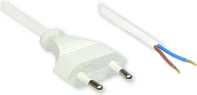 Produktbild von Euro-Netzkabel mit abisolierten Enden, weiss, 1,5m, Good Connections®