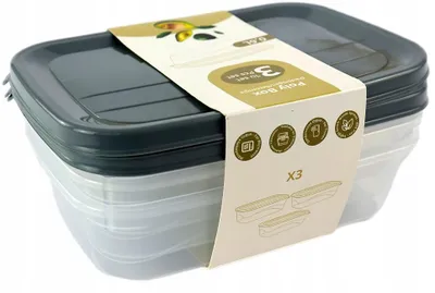 Produktbild von Katex Vorratsbehälter Set 3 Stück 0,6 Liter Organizer