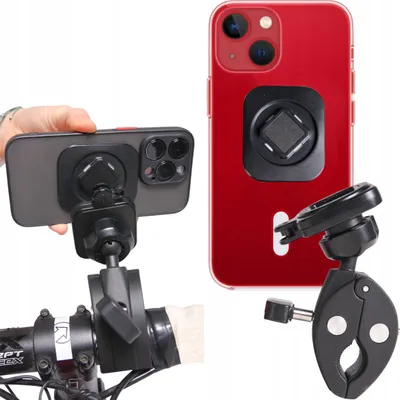 Image de FIT4MED | Support de téléphone portable pour vélo - noir - 190 G - pivotant à 360 degrés - adaptateur universel