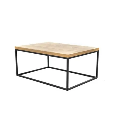 Obrázok produktu pre Konferenčný stolík BUNSOH - matný čierny / imitácia duba