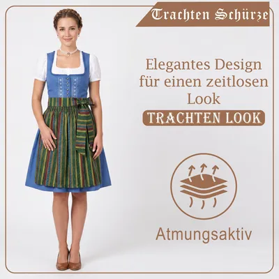 Produktbild von Mini Dirndlschürze Trachtenschürze schürze Blumen-muster, Größe:42-44
