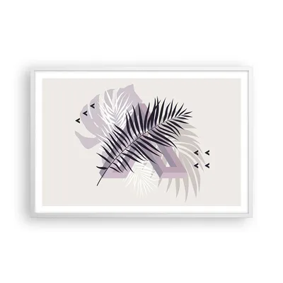 Produktbild von Gerahmtes Poster - Weißer Rahmen - Grafiken Blatt Buntstift - 91,5x61 cm - Wand Bild - Wanddeko - Wandbilder - Kunstposter - Wandposter - Bilderrahmen - Bilder - Kunstdruck - P2WAA91x61-4455