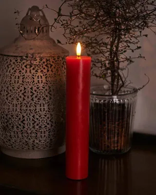 Produktbild von SIRIUS Wachs-LED-Kerze Sille, 25cm, rot, Ø 5cm