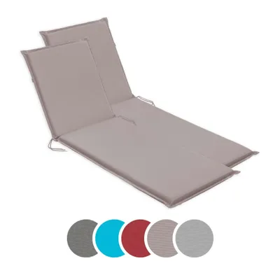 Obrázok produktu pre sleepling - Sada 2 vankúšov na záhradné ležadlo, vankúš na ležadlo, 190 x 58 cm, hrúbka 6 cm, farba taupe