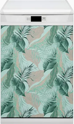 Produktbild von Magnet Folie für Geschirrspüler Küche Magnetmatte 45x80 cm Dekor Geschirrspüle - Tropenurlaub