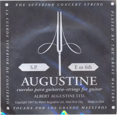 Produktbild von Augustine black - E6 Einzelsaite, light tension