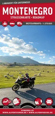 Produktbild von MoTourMaps Montenegro Auto- und Motorradkarte 1:275.000