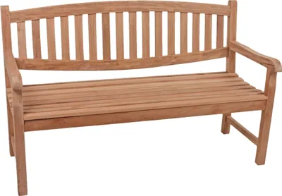 Produktbild von Gartenbank MELINA - 150cm Breit, Teak, Natur | Terrassenbank Wetterfest Sitzbank Outdoor Bank