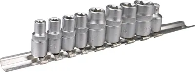 Obrázek produktu pro TOPEX Torx nástrčné hlavice 1/4", 3/8", sada 9 ks.