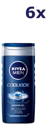Immagine prodotto di 6x Gel doccia Nivea Men - Cool Kick 250 ml