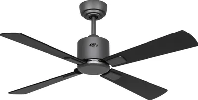 Obrázek produktu pro Energeticky úsporný stropní ventilátor Eco Neo III 103 cm čedičově šedé lopatky černý / teak s dálkovým ovládáním